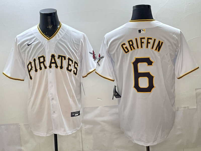 Men Pittsburgh Pirates #6 Griffin white Game 2026 Nike MLB Jersey 0401003->pittsburgh pirates->MLB Jersey